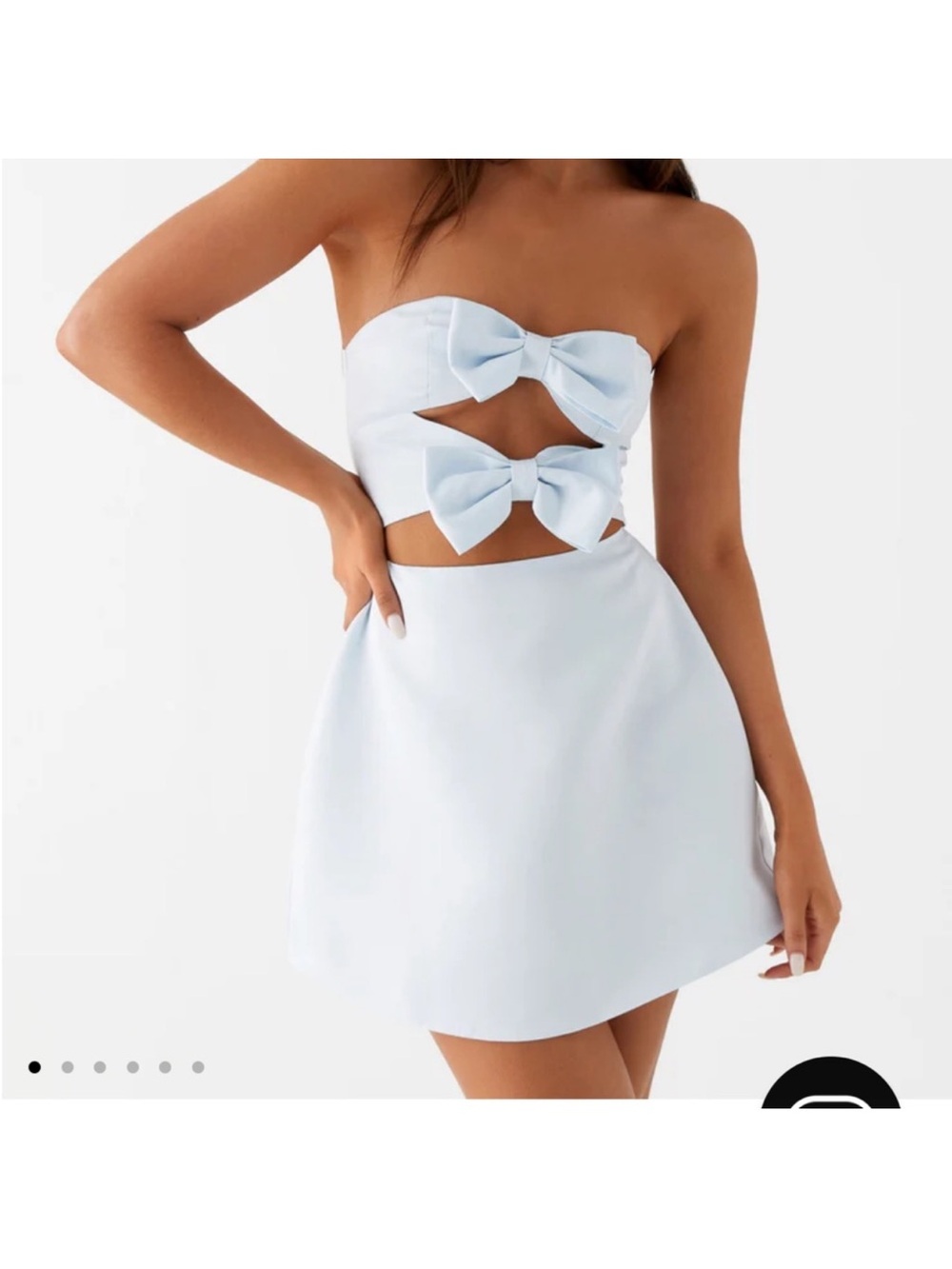 Peppermayo Girl Crush Mini Dress with Bow Cutouts